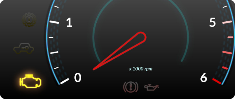 Check Engine Indicator Vehicle dashboard check engine light