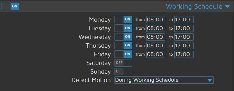 Working Schedule Working Schedule
