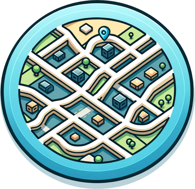 What is Geofencing? Simple cartoon-style illustration of a map with a geofence