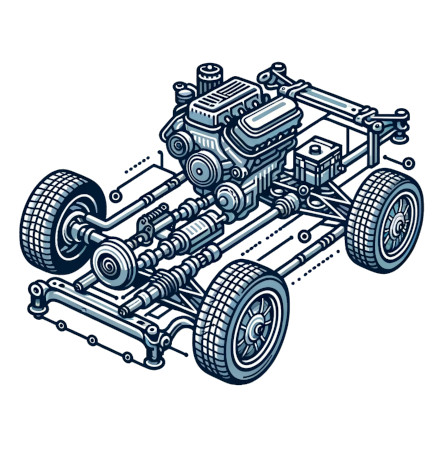 Simple illustration of a powertrain