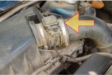 Mass air flow sensor shown in a car