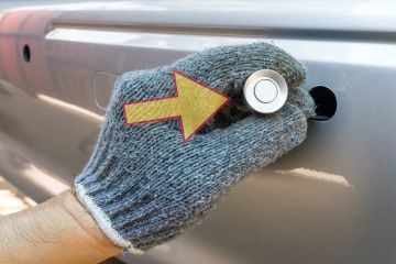 Parking sensor shown on a car