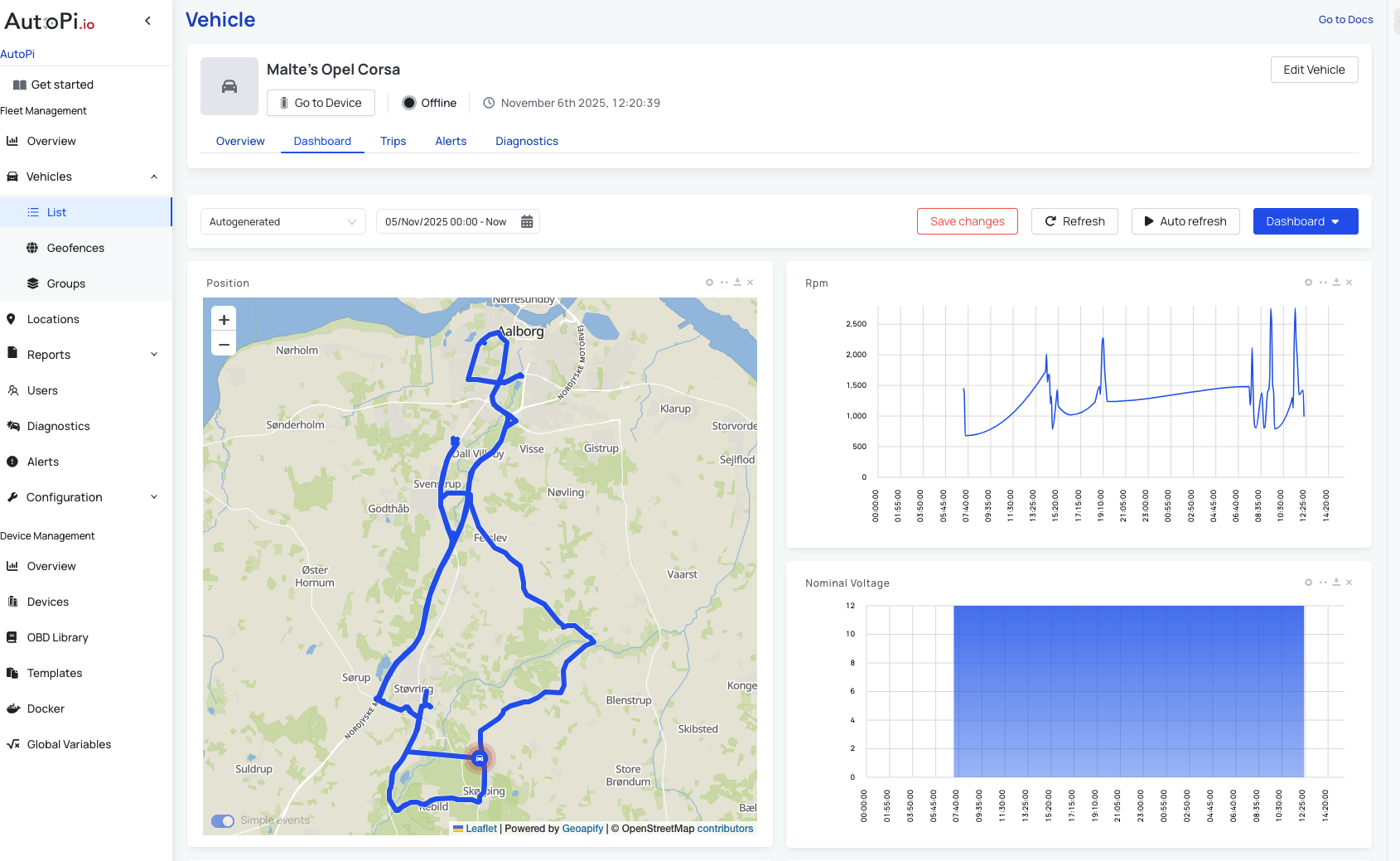 Transit fleet telemetry and geofencing
